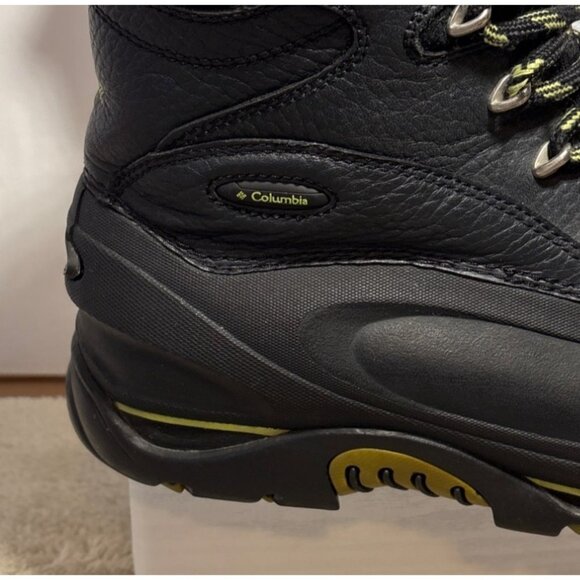 Columbia Winter Boots Mens Bugaboot II Waterproof Insulated 9.5 Black Yellow - Picture 3 of 13